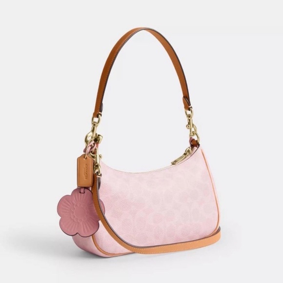 Coach Powder Pink Teri Shoulder Bag with Charms - Picture 3 of 5